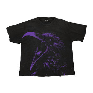 T-shirt en coton à col rond, nouveau design, imprimé numérique motif crâne, style punk, épaules tombantes, coupe ample, vente en gros - Product Image 3