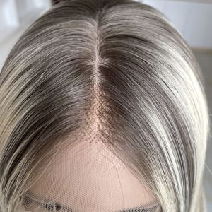 Perruques médicales en cheveux humains avec contour en silicone et dessus en soie, avec bande antidérapante, nouées à la main, pour l'alopécie, livraison rapide - Product Image 3