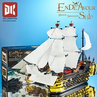 Ensemble de blocs de construction de bateau pirate DK6005 2475+ pièces, modèle de bateau pirate technique MOC, cadeau de collection pour les amateurs adultes