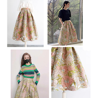 Nouveau fournisseur de textiles, tissu jacquard métallique de style européen pour robe et manteau pour femmes