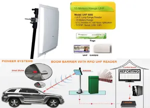 कार पार्किंग और टोल अभिगम नियंत्रण स्वत: व्यक्त डीसी पार्किंग बूम बैरियर गेट के साथ लंबी दूरी आरएफआईडी रीडर