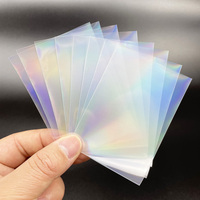 Prix compétitif Fabricant OEM 100 paquets de protège-cartes holographiques en plastique pour cartes de collection, pochettes holographiques laser Penny