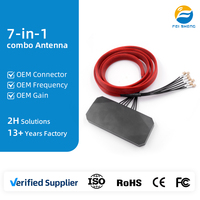 Antenne Combo 7-en-1 Multi-Bandes 5G MIMO WiFi GPS GNSS avec Connecteur Mâle SMA Étanche à Gain Élevé pour Communication Véhiculaire