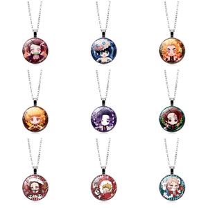 21 estilos de collares de anime con colgante redondo de cristal de la marca Tanjirou Nezuko, con gemas del tiempo y logotipos de anime, de fabricante de artesanía en vidrio. - Product Image 1