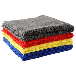 Serviette de voiture en microfibre à séchage rapide, écologique, avec logo personnalisé, en gros, DZ, bord en peluche épais, pour le lavage de voiture - Product Image 5