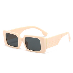 Teenyoun gros rétro Style couleurs petite taille Rectangle forme carrée multicolore placage rose miroir lunettes de soleil 2023 nouveau chanté - Product Image 3