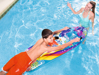 Planche de natation gonflable pour enfants en forme d'animaux mignons, pingouin, crocodile, avec doubles poignées, jouet aquatique