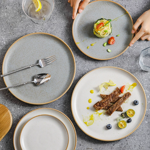 Nouvelle Assiette Décorative en Céramique de Style Rétro Moderne, Écologique et Lavable au Lave-Vaisselle, Idéale pour Hôtels et Fêtes - Product Image 3