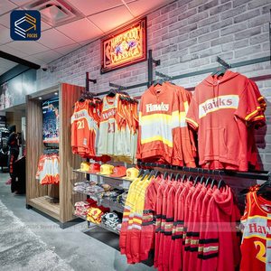 Espositore per <span class=keywords><strong>abbigliamento</strong></span> sportivo personalizzato da parete espositore per <span class=keywords><strong>abbigliamento</strong></span> Multi-zona porta abiti per unità di vendita al dettaglio - Product Image 5