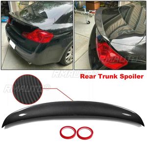 สปอยเลอร์หลังลายคาร์บอนไฟเบอร์สำหรับ Infiniti G35 G25 G37 Q40 4DR Sedan ปี 2007-2015  ลิ้นสปอยเลอร์หลังฝากระโปรงท้าย - Product Image 1