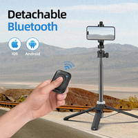 Offre Spéciale support de téléphone portable à tête sphérique à 360 degrés, trépied de selfie extensible de 63 pouces, compatible avec tout téléphone portable
