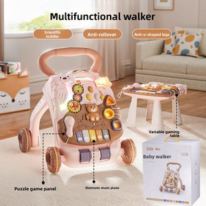 Déambulateur anti-basculement pour bébé avec centre d'activités, jouet pliable à pousser pour l'apprentissage de la marche des nouveau-nés aux tout-petits - Product Image 6