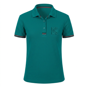 Polo à manches courtes brodé avec logo personnalisé, vente en gros, respirant, uni, décontracté, pour hommes et femmes, séchage rapide, polyester et coton - Product Image 5