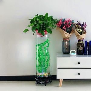 Aanpassen Ronde Aquarium Cilindrische Aquarium Aquarium Glas Led Vis <span class=keywords><strong>Tank</strong></span> - Product Image 3