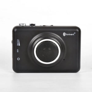 เครื่องเล่นเทปคาสเซ็ตแบบพกพาสีดำพร้อมลำโพงในตัว ตัวแปลง USB MP3 ช่องต่อ AUX 3.5 มม. - Product Image 1
