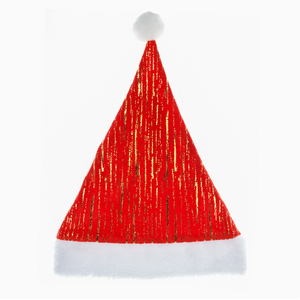 Chapeaux de Père Noël rayés à paillettes, chapeau de Noël brillant avec bordure en peluche blanche et pompon, accessoire de fête de Noël <span class=keywords><strong>pour</strong></span> <span class=keywords><strong>toute</strong></span> <span class=keywords><strong>la</strong></span> <span class=keywords><strong>famille</strong></span> - Product Image 6