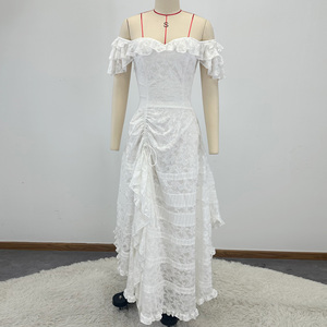 Vestidos de Encaje Blanco al por Mayor, Estilo Victoriano, Coqueto, Bohemio, Cottagecore, para Damas de Honor, Invitadas de Boda y Playa, para Boutique, Fabricación OEM y ODM - Product Image 2