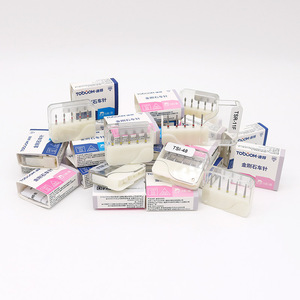 ดอกสว่านเพชรแบบลูกบอลสำหรับเตรียมฟัน ชุด 5 ชิ้น สีเงิน ใช้กับเครื่องกรอฟันแบบเทอร์ไบน์ - Product Image 2