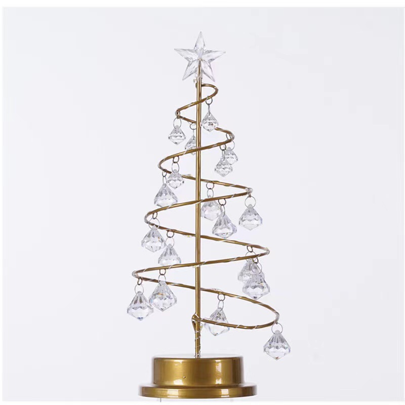 New LED Decoration Small Night Light Crystal Christmas Tree Lamp for Bedroom Decor - Everlife Tradin