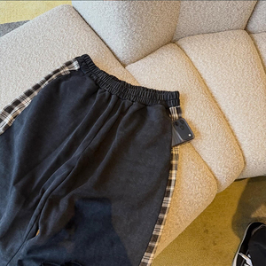 <span class=keywords><strong>Pantaloncini</strong></span> Vintage Personalizzati da <span class=keywords><strong>Uomo</strong></span>, Stile Streetwear, Estivi, Traspiranti, <span class=keywords><strong>con</strong></span> Design a Quadri e Patchwork, Oversize e Baggy - Product Image 4