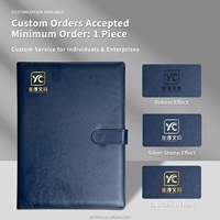 Carpeta de Presentación de Cuero PU A4 con Logotipo Personalizado, Carpeta de Documentos A4 de Alta Calidad con Portaplumas