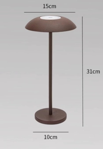 Vente en gros de lampe de table champignon LED portable <span class=keywords><strong>à</strong></span> intensité variable style rétro batterie simple flexible rechargeable noir blanc marron - Product Image 6