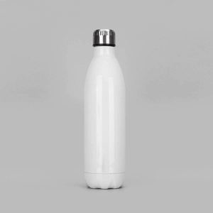 Stainless Steel Vacuum Insulated Water Bottles Bullet Shape Minimalist Design Travel Use Double Wall Thermal <b>Flask</b> White - Product Image 4