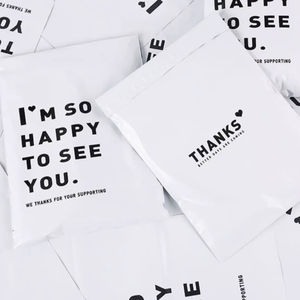 Bolsa exprés gruesa personalizada, bolsa de embalaje logística impresa en blanco, bolsa exprés impermeable reciclable - Product Image 1