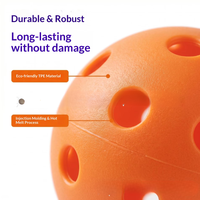 Ballons de pickleball monobloc rotomoulés en PE de qualité supérieure, 74 mm, pour intérieur/extérieur, vente chaude aux États-Unis, vente en gros directe usine, entraînement extérieur