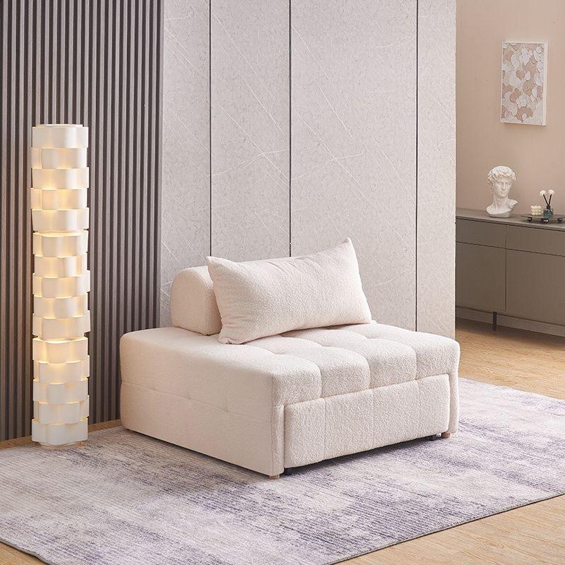 Creamy-white lambswool 85cm