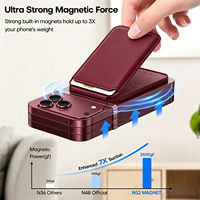 Portefeuille magnétique Magsafe N52 fin pour téléphone, porte-cartes, blocage RFID, support, béquille, cuir PU pour iPhone 15 14 13 Pro Max