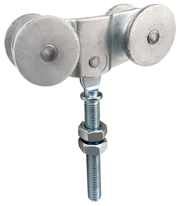 Galvanized Hanging Door Roller 4 Rollers