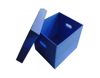 Boîte en plastique ondulé pour le stockage, taille personnalisée, étanche, antistatique, en panneau alvéolaire PP avec couvercle et poignées