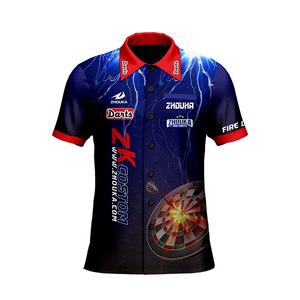 Chemises de fléchettes pour hommes avec poche, design personnalisé, sublimation, vente en gros 2019 - Product Image 6