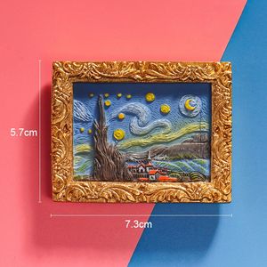 Aimants de réfrigérateur créatifs, série des chefs-d'œuvre de Van Gogh, Nuit étoilée, Tournesols, design Art Déco, aimants puissants, mariage - Product Image 3