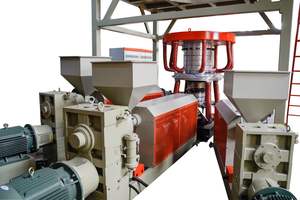 China ABA automático de tres capas 3000mm HDpe-Ldpe Pp Pe Pvc máquina de soplado de película retráctil <span class=keywords><strong>Polystar</strong></span> extrusora de película de laboratorio de plástico - Product Image 5