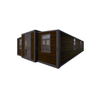 Casa contenedor plegable de acero expandible Moderna villa prefabricada de 2-3 dormitorios para uso comercial modelo de 20 pies disponible