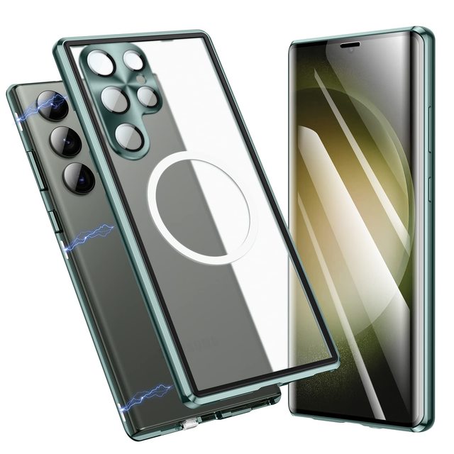 Best Selling Products Tempered Glass Magnetic Phone case With Built in Screen Privacy Phone case for Samsung Galaxy S23 Ultra