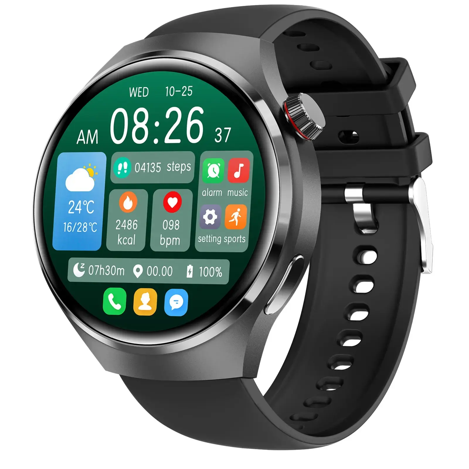 Relógio inteligente GT4 Pro NFC de alta qualidade com tela de 1.6" para homens, rastreador de fitness e chamadas BT, equipamento esportivo Android, OEM 2024