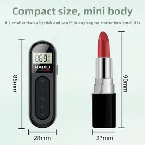 Radio FM Mini Clip 2025 OEM de Fábrica, Pantalla Digital, Recargable, Tamaño de Bolsillo, para Conferencias, Guías Turísticos, Deportes, Portátil, de Plástico - Product Image 4