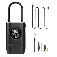 Shuntour Gonfleur de pneus sans fil portable 150 PSI 4000 mAh Pompe à air électrique numérique rechargeable Mini compresseur d'air pour voiture Noir FCC