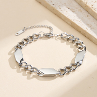 Bracelet à maillons épais pour femme STCB03, en acier inoxydable 316L plaqué or 18 carats, bijou minimaliste pour tous les jours et les soirées