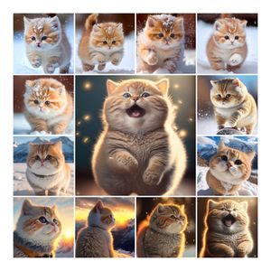 Kit de <span class=keywords><strong>peinture</strong></span> au diamant 5D DIY, <span class=keywords><strong>peinture</strong></span> par numéros pour adultes, chat mignon, <span class=keywords><strong>d</strong></span>écoration, <span class=keywords><strong>peinture</strong></span> sur toile, <span class=keywords><strong>art</strong></span> mural - Product Image 3