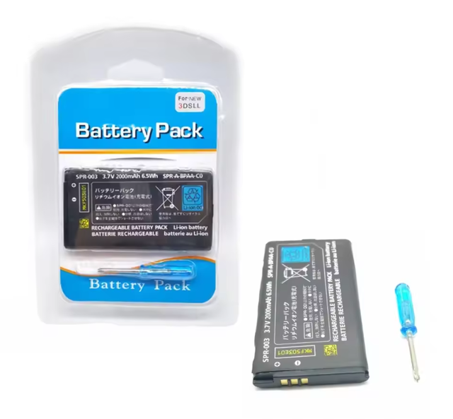 Replacement Rechargeable Battery for Nintendo 3DS XL/LL 2000mAh Lithium-ion Battery With Screwdriver