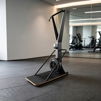 Appareil de fitness professionnel de ski à résistance à l'air, machine de ski d'intérieur avec support au sol pour l'entraînement cardiovasculaire