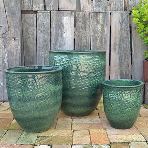 Un ensemble de 3 pots de plantes d'intérieur de fleurs bon marché de vente spéciale <span class=keywords><strong>pot</strong></span> en céramique grands pots de fleurs en céramique - Product Image 5