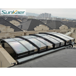 Diseño moderno Cubierta retráctil de aluminio para exteriores Techo <span class=keywords><strong>Precio</strong></span> de costo Pérgola de patio con recinto de soporte - Product Image 1