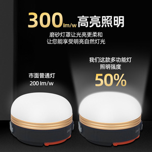Linterna de Camping Recargable de 6400 mAh, Lámpara LED para Tienda de Campaña, Resistente al Agua IPX5, Salida USB, Lámpara de Emergencia para Senderismo - Product Image 4