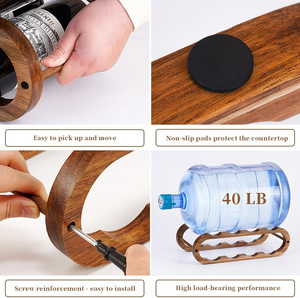 منظم رف نبيذ مخلص مخصص من خشب السنط 2-الطبقة 8-زجاجة قابل للتكديس لتخزين الحفلات - Product Image 5