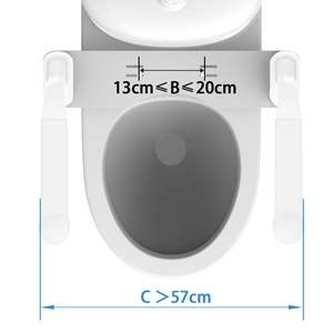 Mason Robusto Toilet Standing Aid Nenhuma Perfuração Ajustável Permanente Aid WC para Idosos - Product Image 3